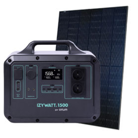 Pack générateur solaire IZYWATT 1500 LFP et panneau solaire rigide 415W